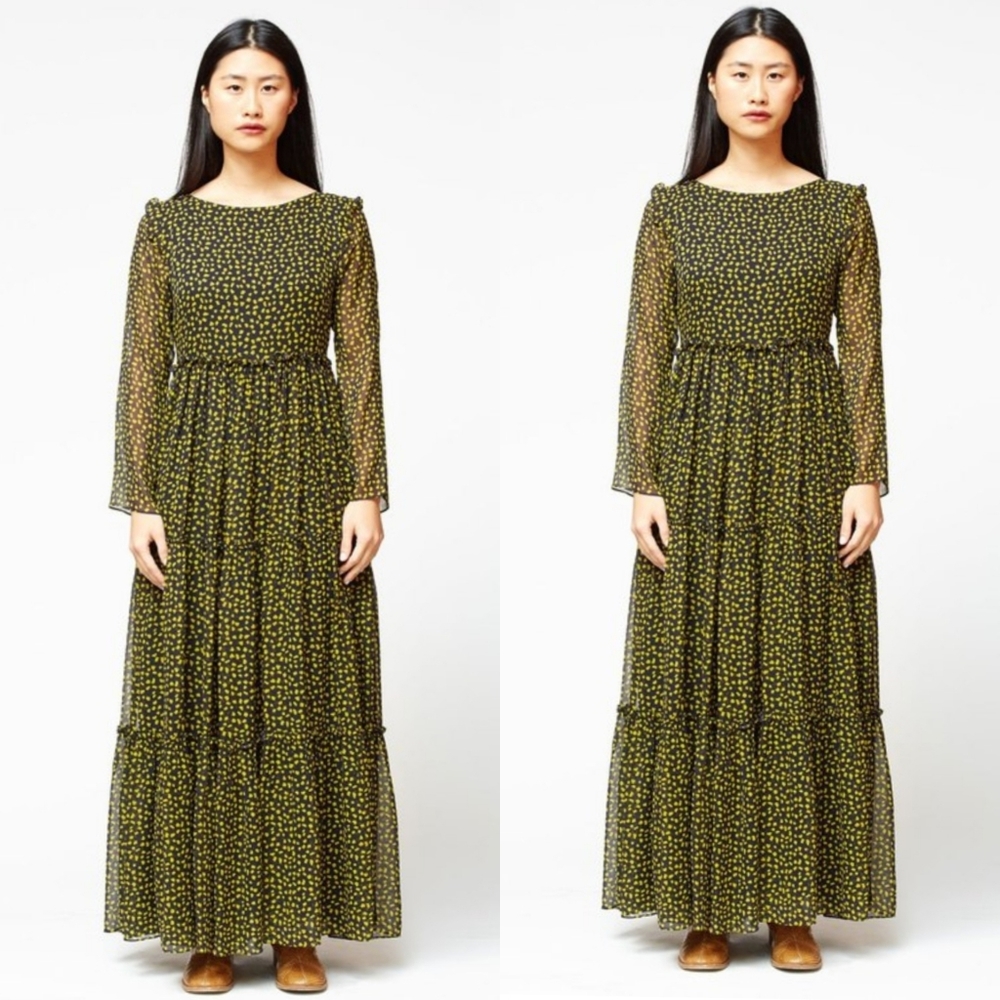WHIT Willa Tiered Ruffle Maxi Dress